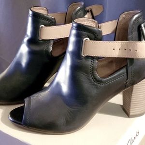 Clarks Shira Nicole Peep Toe Ankle Bootie